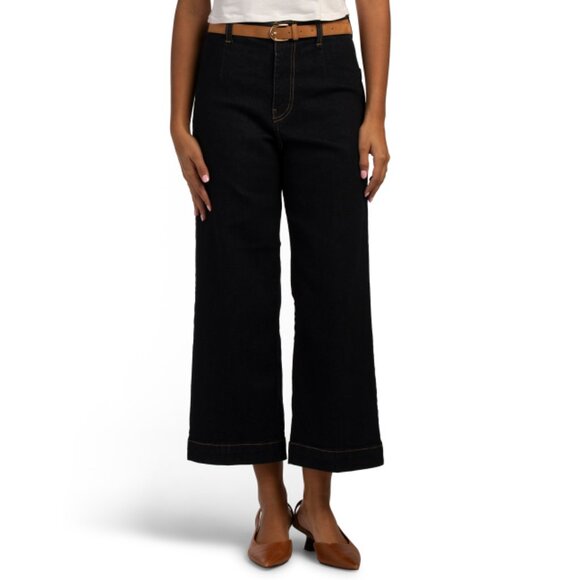AUTRES FILLES BLACK Blue Belted Denim Jeans - Picture 1 of 2